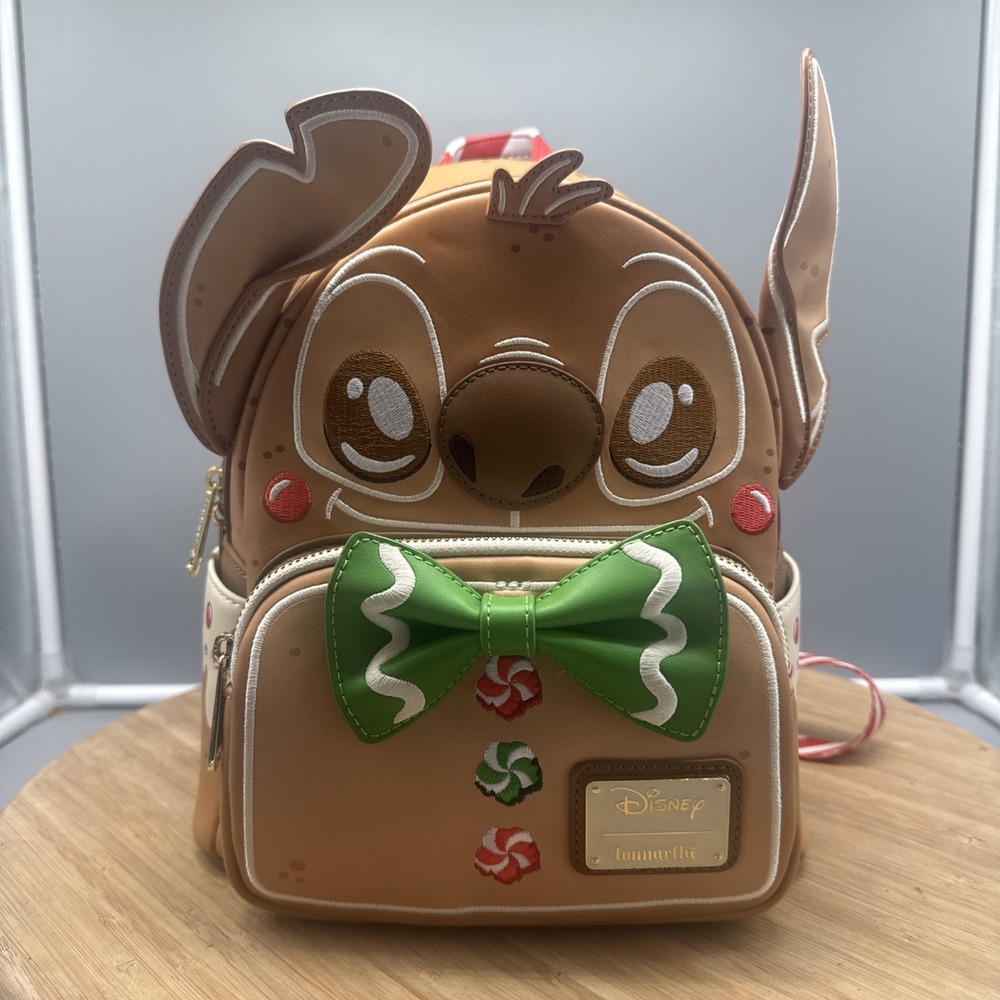 Disney Loungefly Lilo & Stitch Gingerbread Stitch Figural Mini Backpack